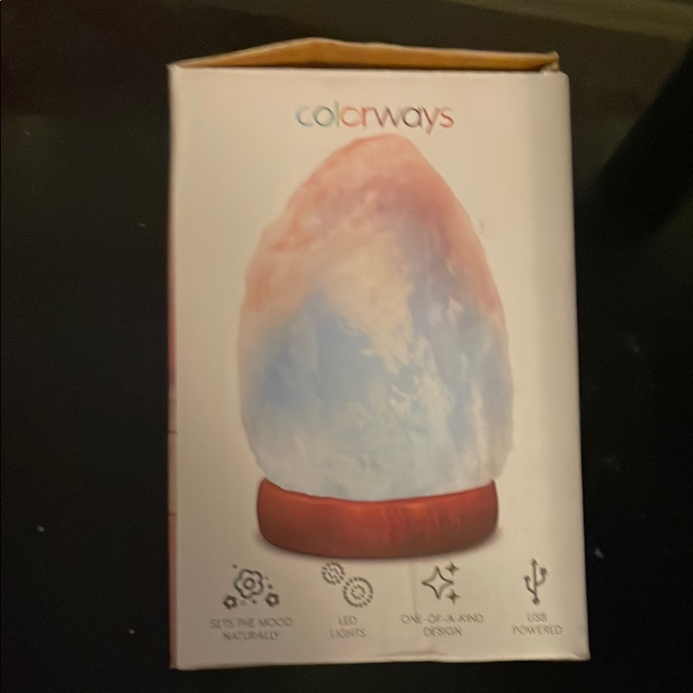 LED Mood Lamp with Wooden Base